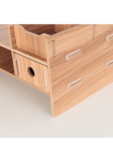 Sones Lcd Monitör Arttırma Rafı Ahşap Klavye Rafı Masaüstü Depolama Rafı Rafı Kiraz Ağacı