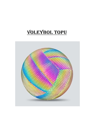 Kapris Fosfor Desenli Dikişli Voleybol Topu Vb307 Çok Renkli