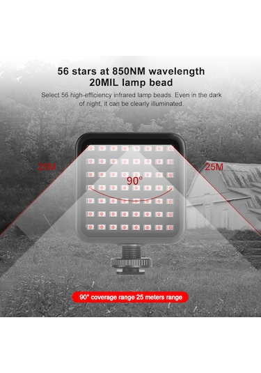 Ordro Ln-5 Mini Ir Video Kamera Gece Görüş Işığı Siyah Siyah