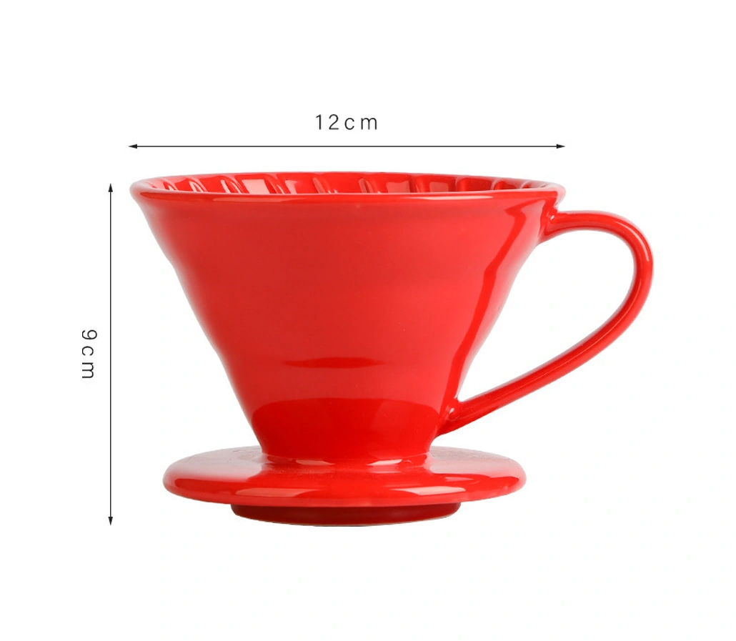 Youtek Kahve Filtresi Seramik: El Yapımı, Isı Dağıtımı Optimal, Lezzet Çıkarımı İyileştirilmiş, Kaliteli Seramik Materyal İle El Filtre Kahve Aleti Kırmızı