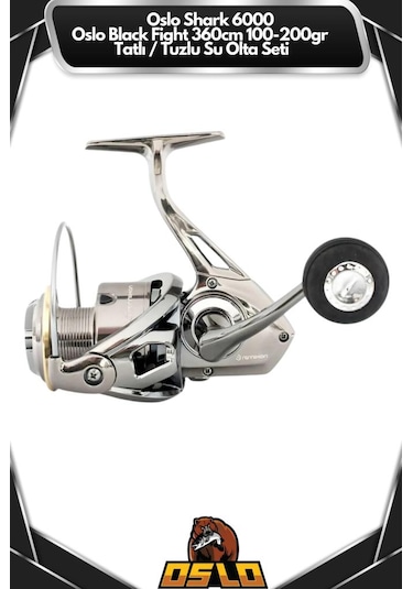 Oslo Black Fight 360cm 100-200gr Remixon Prestige 6000 Tatlı/tuzlu Olta Seti