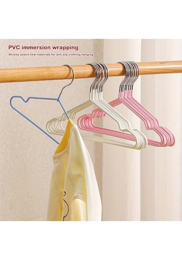 Willowhaven 10 Adet Pembe Mini Kedi Askısı Kaymaz Metal Mağaza Askılık Pembe