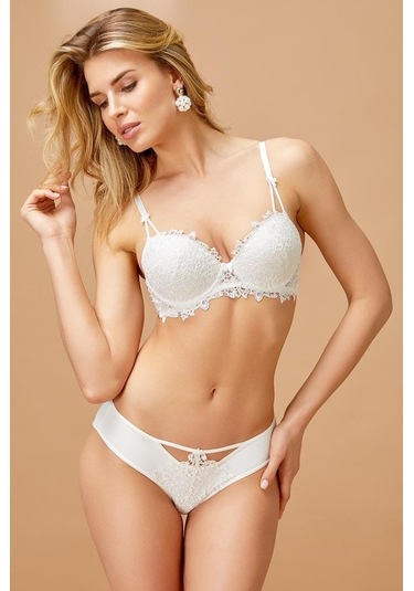Nurteks Kadın Dantelli Destekli Sütyen Külot Takımı 4494 001