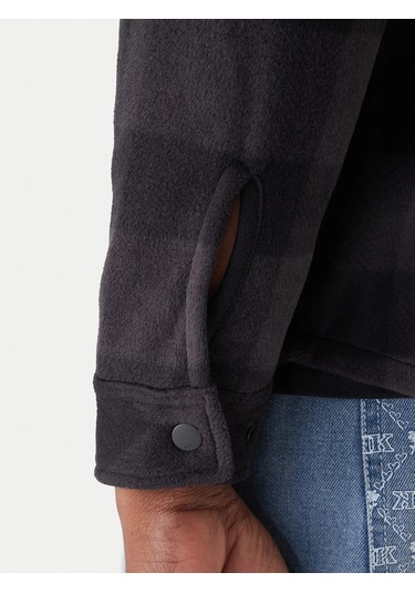Quıksılver Berıng Straıt Check Shırt Anthracite - Pattern 1 Erkek Polar Ceket Eqypf03075-6454 Siyah Melanj