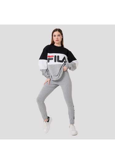 Antrasit Fila Erkek Bisiklet Yaka Sweatshirt Straight 681255 Antrasit