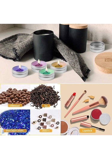 Sones 5 Adet İplik Doldurulabilir Alüminyum Paketleme Kutusu Kozmetik Küçük Saklama Kutusu, Kapasite: 100g Gümüş