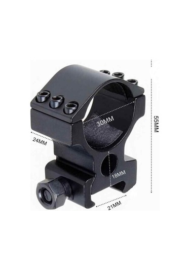 30mm/21mm Lazer Fener Bağlama Aparatı Siyah