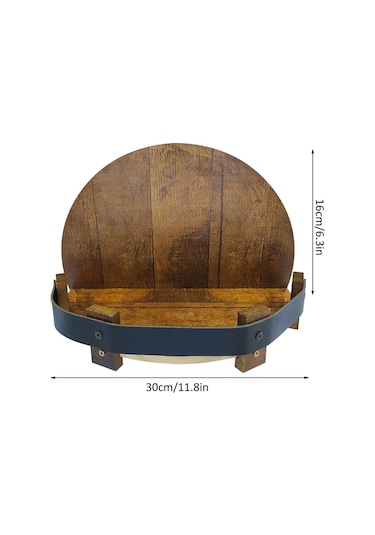 Sones Duvara Monte Ahşap Şarap Teşhir Standı Depolama Rafı-gri Gri