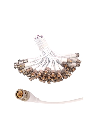 50 Adet Kablolu Bnc Konnektör 50li Güvenlik Kamerası Bağlantı Soketi Hazır Kablolu Bnc Ucu