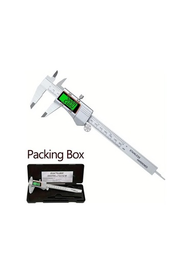 Honeybeeshop 6 İnç Arkadan Aydınlatmalı Kaliperler 1 Adet Dijital Ekranlı Metal Kumpas 150mm Paslanmaz Çelik Ölçüm Aracı