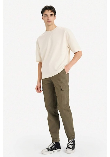 Defacto Regular Jogger Kargo Cepli Gabardin Pantolon C9163ax26spkh361 Haki-kh361