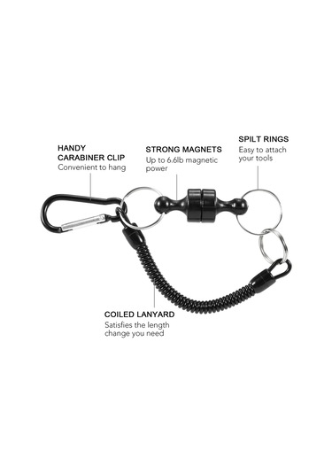 Lixada 6 Adet Manyetik Bırakma Tutucu Bobin İpi Karabina Y18081 Siyah