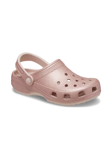Crocs Classic Glitter Clog Bayan Terlik - Kuvars Koyu Bej
