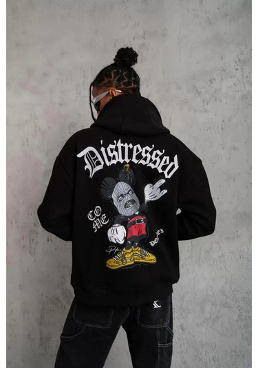 Unisex 2ip Şardonlu He Love Baskılı Sax Oversize Sweatshirt Saxhelove12