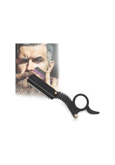 Sones Paslanmaz Çelik Vintage Tıraş Bıçağı Başparmak Tıraş Bıçağı Siyah