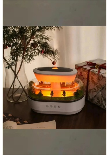 Leerfei 286 Yağmur Damlası Aroma Difüzör, 6 Renk Işıklı Hava Nemlendirici Ve Dinlendirici Sesler