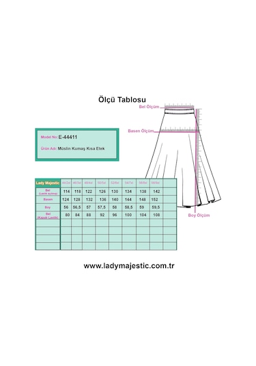 Büyük Beden Kadın Astarlı Müslin Kumaş Düğmeli Cepli Etek Haki