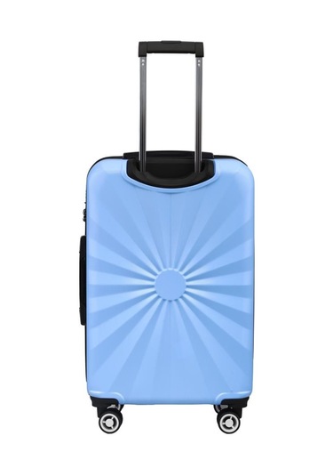Büyük Boy %100 Polikarbon Valiz 4x2 Teker Mavi 1809 Mavi
