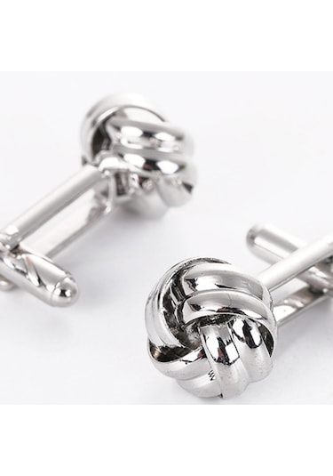 Homyl Parti Takım Elbise İş Düğünü Için 2 Parça Düğüm Gümüş