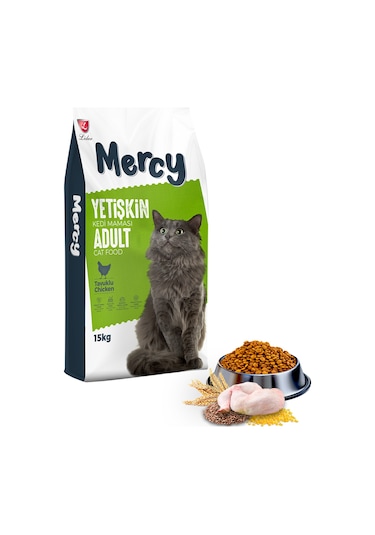 Mercy Tavuklu Yetişkin Kedi Maması 15 KG
