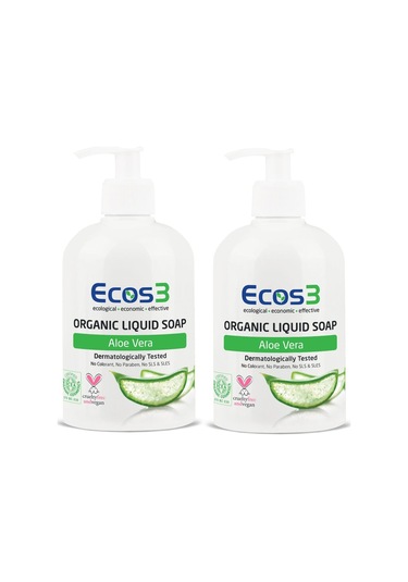 Ecos3 Organik Aloe Vera Sıvı Sabun 500 ML x 2