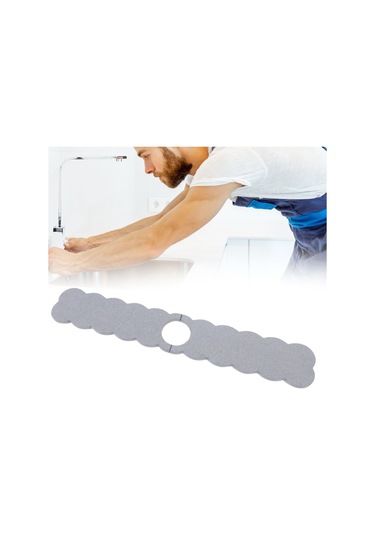 Shineyee 60x10cm Kiremit Gri Diyatomit Musluk Altı Paspası - Suyu Hızlı Emici, Kaymaz Önleyici, Mutfak/banyo Lavabo Koruyucu Koyu Gri