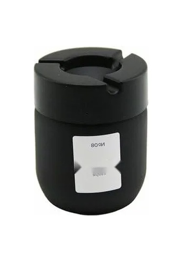 Kapaklı Cam Küllük - 425 Ml Siyah Şık Tasarım