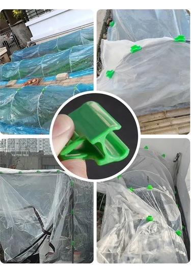 Lemestar Serit Sabitleyici Klip 40x30mm 11mm Çap - Yeşil - Isı Direnci -30 C/+60 C - Uv Koruma - 30 Adet Paket