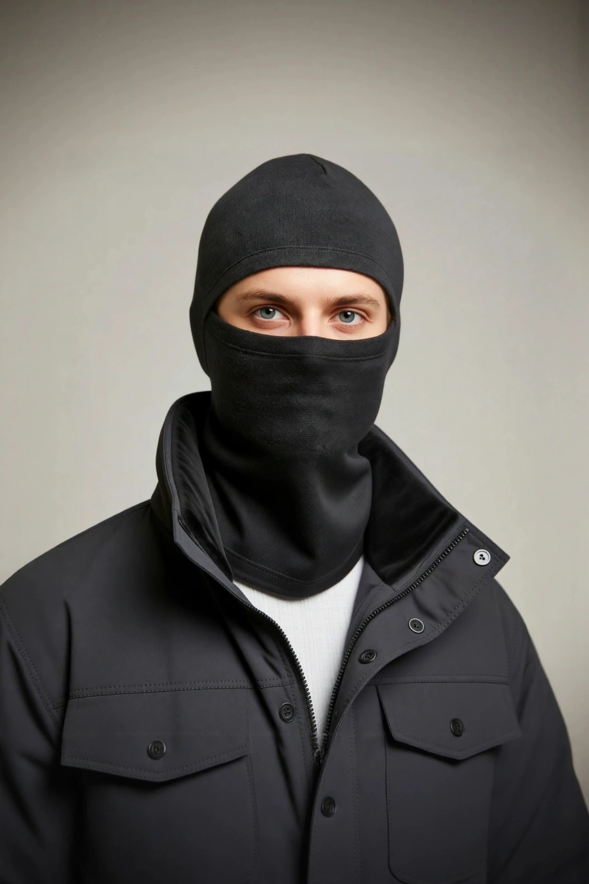 Kış Sporları Polar Balaklava 1014 Thermoform Hzt Termal Kar Maskesi Koruyucu Yüz