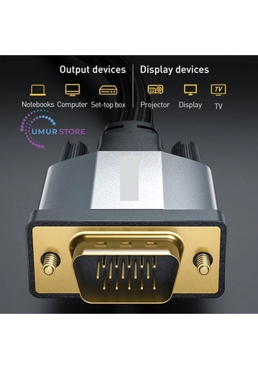 1080p Vga To Vga Kablo Monitör Projeksiyon Kablosu 2metre- 5775 - Mct6844-7186