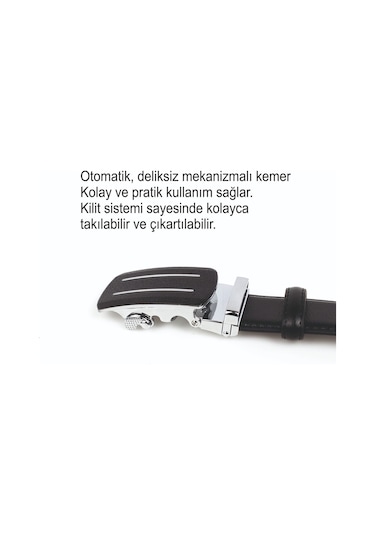 Otomatik Deliksiz Mekanizmalı Isme Özel Deri Kemer //