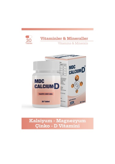 Mdc Calcium-D Takviye Edici Gıda 30 Tablet