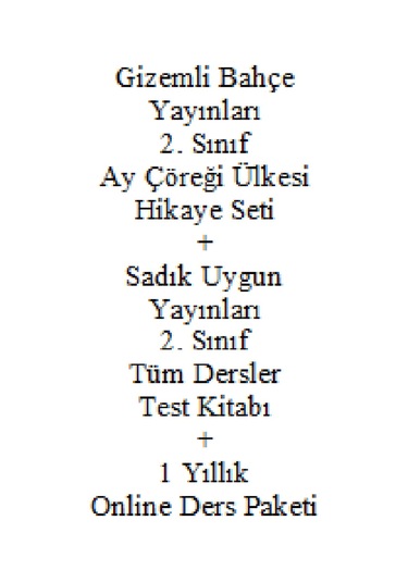 2. Sınıf Hikaye Kitabı Seti Gizemli Bahçe Yayınları Ay Çöreği Ülkesi + Sadık Uygun Yayı Dersler Test Okul Çocuk Kitapları 33238817