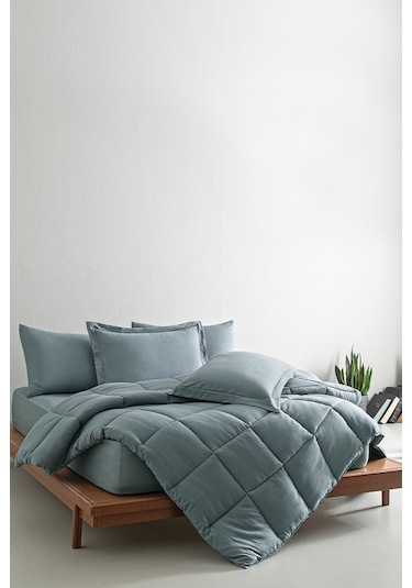 Puffy Mabel Çift Kişilik Comfort Uyku Seti - İndigo Mavi