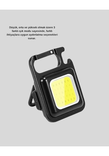 Bfs Usb Şarjlı 800 Lümen Led Fener Mini Boy, 3 Işık Modlu, Anahtarlık Tipi El Feneri Çok Renkli