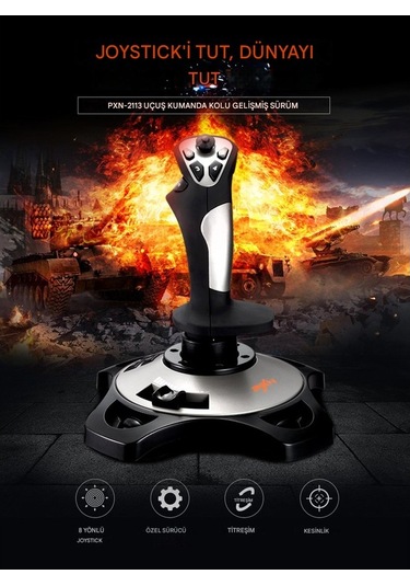 Pxn 2113 Pro Uçuş Simülatör Joystick Kontrolcü Pc Uyumlu