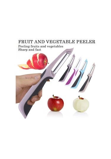 Pazly-- Soyucular Ultra Mutfak Soyucu Patates Soyucu Patates Sebze Mutfak Yemek Paslanmaz Çelik Meyve Soyucu Mutfak Aksesuarları Mor