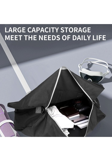 Ayakkabı Bölmeli Spor Çantası Bagajda Taşıma Seyahat Mavi Mavi