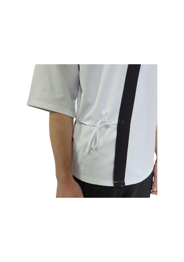 Formteks Sushi Şef Kimono Ceketi Beyaz Siyah Kırmızı