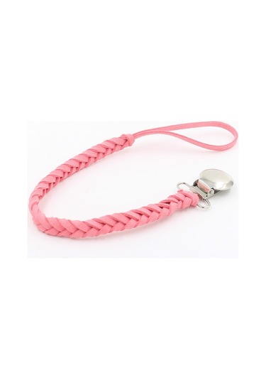 Sones 3 Adet Bebek Emzik Zinciri Deri Dokuma Anti-kopma Zinciri Pembe