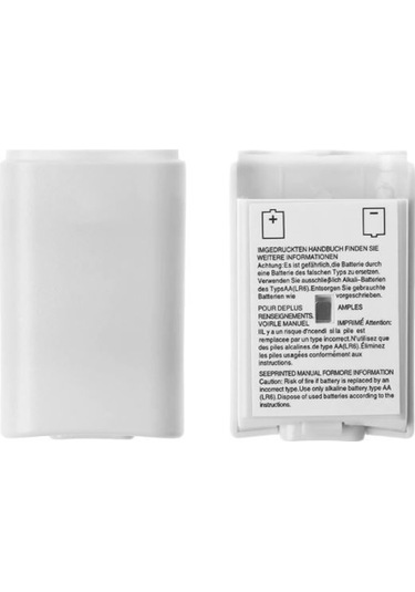 Kontorland Xbox 360 Kablosuz Oyun Kolu Beyaz Pil Kapağı