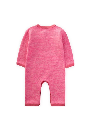 Cigit Melanjlı Kanguru Cepli Tulum Pembe Melanj