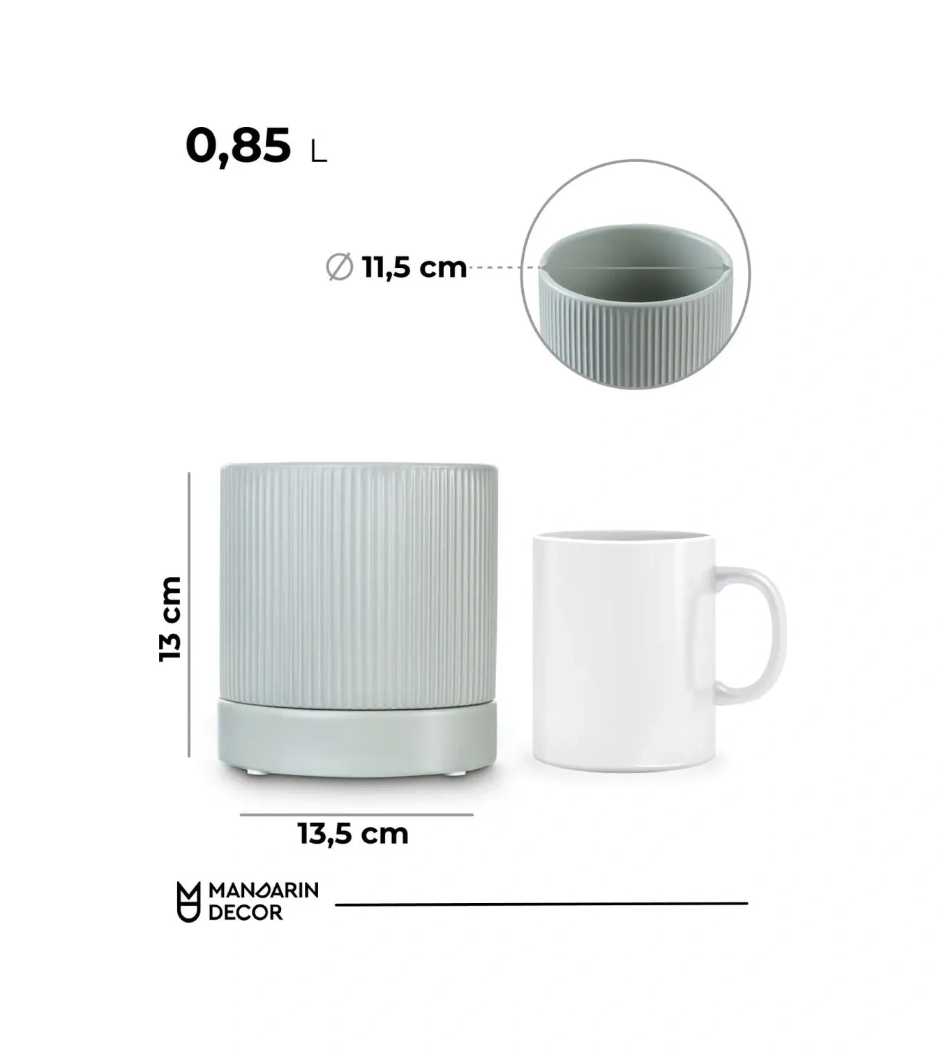 Mandarin Decor Seramik Çiçek Saksısı, Dekoratif Çiçek Saksısı. 145727495