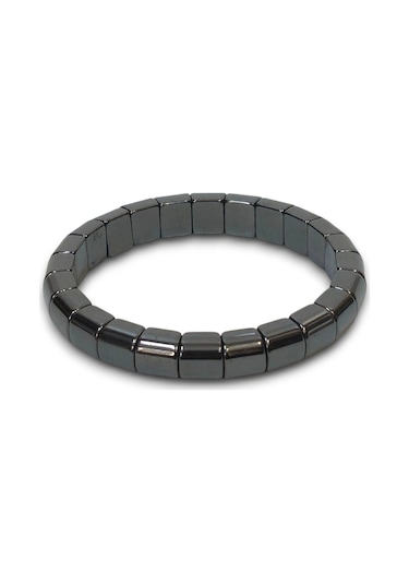 Unisex Kaliteli Hematit Bileklik 432-1 Gri