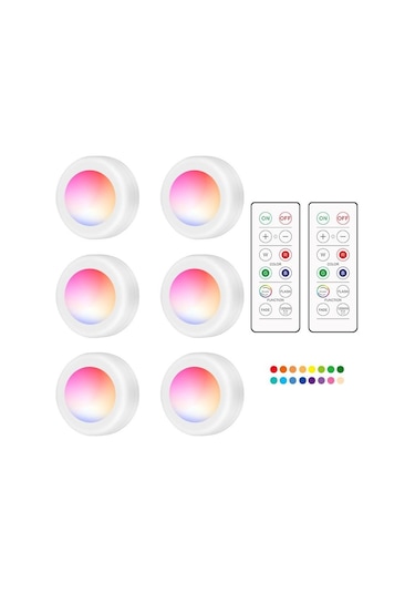Inf Led Spot Seti 2 Pratik Uzaktan Kumandayla 6 Şık Işık Diğer