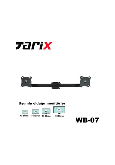 Tarix Wb-07 İkili Monitör Duvar Askı Aparatı