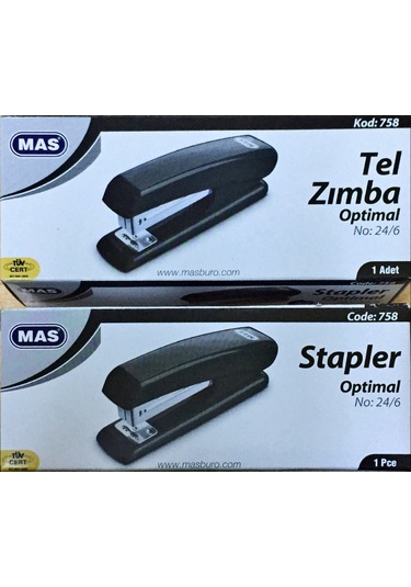 2 Adet Mas 758 Zımba Makinası Büyük 24/6