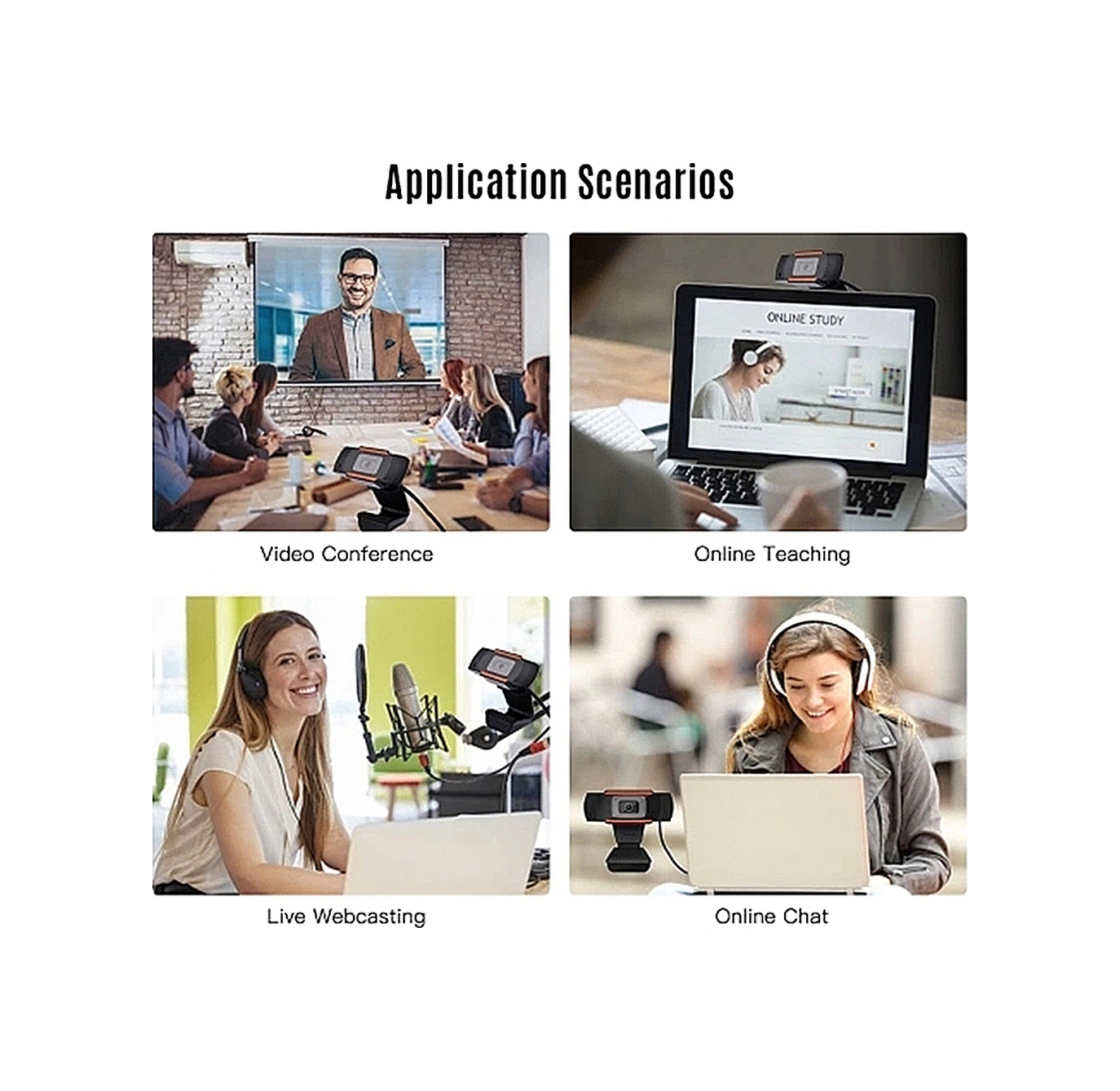 Qingmipy 1080p Hd Webcam Mikrofonlu: Canlı Yayın,网课, Toplantı Ve Video Konuşma İçin Plug & Play, Sürücü Gerektirmeyen Bilgisayar Kamerası