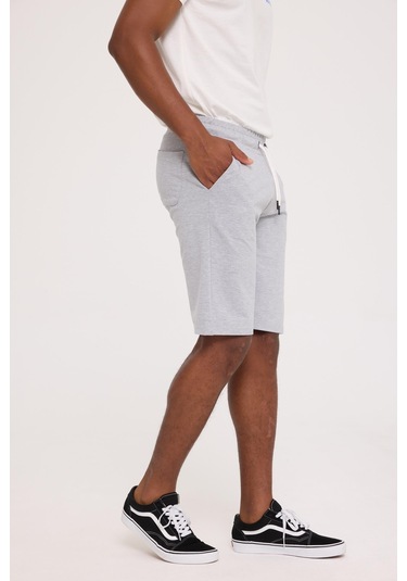 The Crow Tango Sweatshort Gri Melanj Polyester Pamuk Şort Gri Melanj