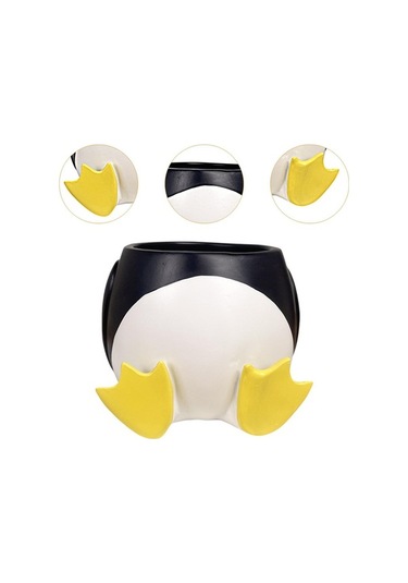 Pazly Yaratıcı Suntek Sukulent Saksısı Penguen Mini Bitki 10cmx9cm 10cmx9cm